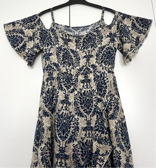 Vestido Bohemio Hombros Descubiertos Talla L