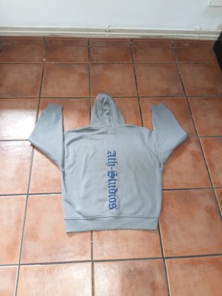 Sudadera con capucha y bolsillo,gris/verde