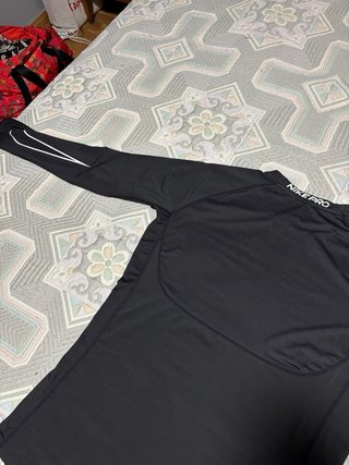 Camiseta Nike Negra Compresión Manga Larga Talla M