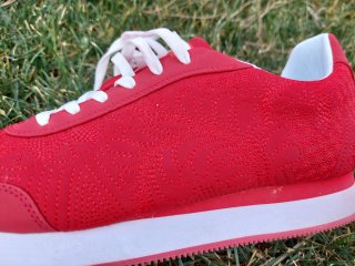 Zapatillas rojas y blancas