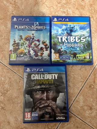 PS4 Juegos: Plants vs Zombies, Tribes of Midgard,