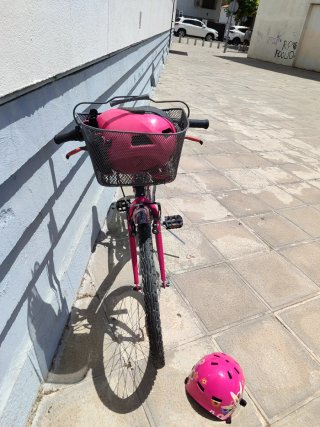 Bicicleta niña decathlon rosa y negra