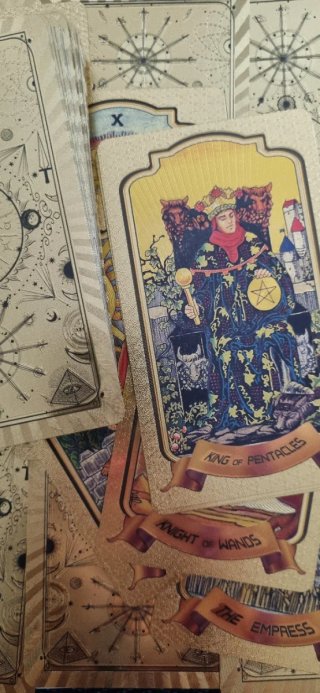 Baraja Tarot Rider Waite Cartas Doradas