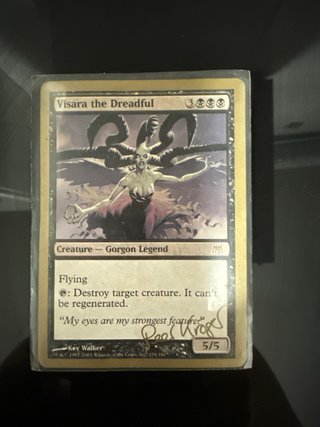 Visara the Dreadful Magic Carta Firmada 5/5