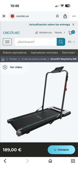 Cinta de andar DrumFit WayHome 600
