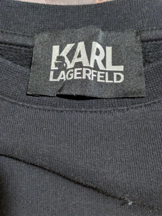 Sudadera Karl Lagerfeld Negra Logo Dorado
