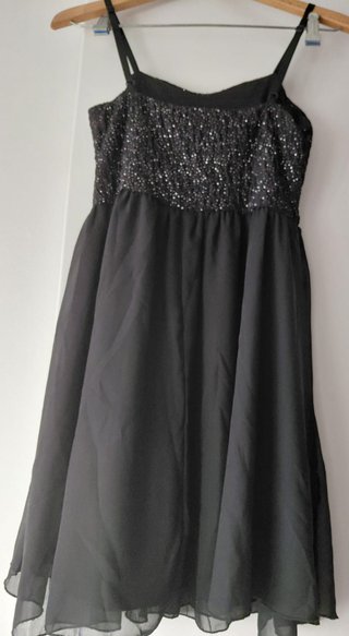 Vestido corto fiesta lentejuelas lazo