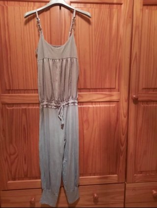 Mono largo gris tirantes ajustables talla 38