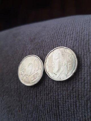 Moneda 20 céntimos repunlica francesa 2024 rara