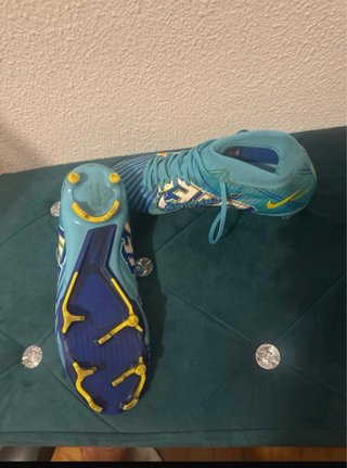 Zapatillas Fútbol Nike Mbappe Azul/Dorado