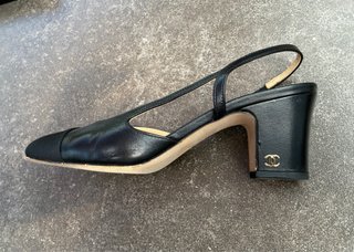 Zapatos Chanel Slingback Negros