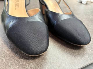 Zapatos Chanel Slingback Negros