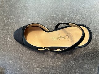 Zapatos Chanel Slingback Negros