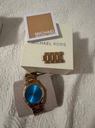 Reloj Michael Kors Dorado y Azul