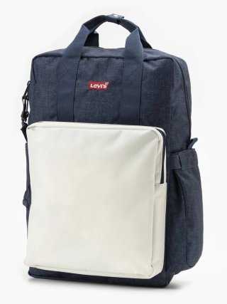 Mochila Levi's 20L Azul y Beige.
