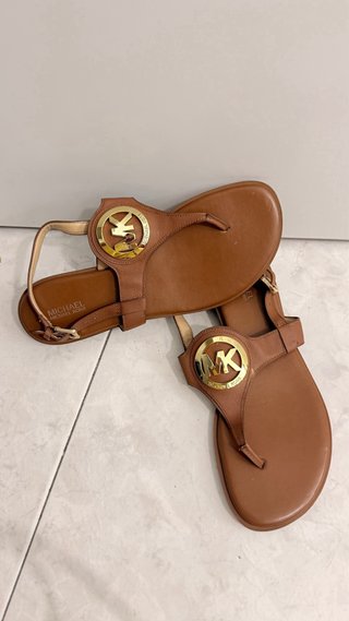 Sandalias Michael Kors Piel Marrón y Dorado