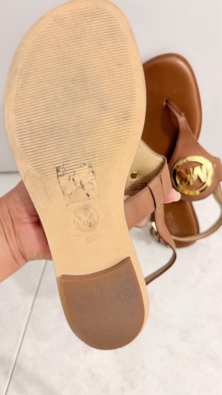 Sandalias Michael Kors Piel Marrón y Dorado