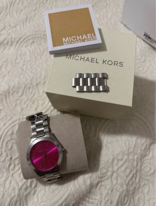 Reloj Michael Kors Rosa y Plateado