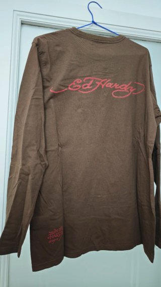 Ed Hardy Camiseta Manga Larga Talla L Nueva