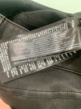 Pantalón de piel Massimo Dutti marrón