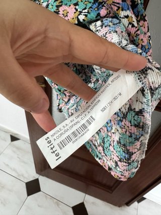 Vestido estampado floral manga larga