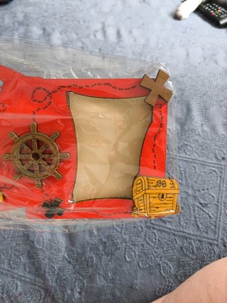 Marco de madera fotos pirata infantil