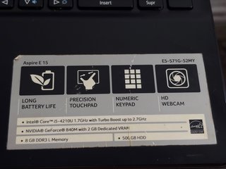 Portátil Acer Aspire E15 i5 8GB 500GB