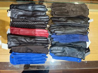 14 Pares Guantes Piel Nuevos Con Etiquetas
