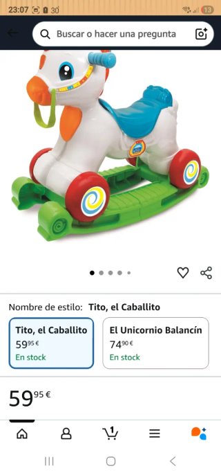 Caballito mecedor con ruedas