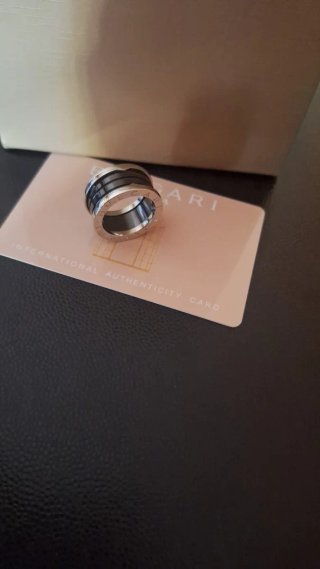 Anello fedina nero e argento