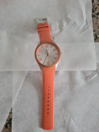 Reloj Calvin Klein Naranja y Plateado