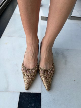 Zapatos de tacón Lodi dorados