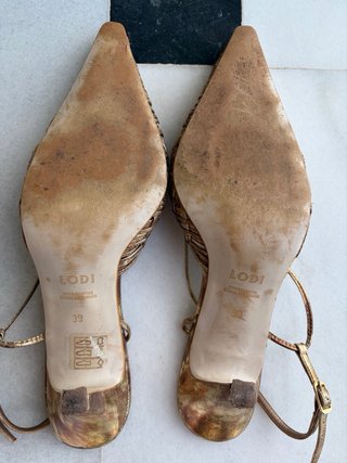Zapatos de tacón Lodi dorados