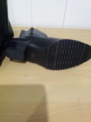 Botines piel mujer negros con borrego interior