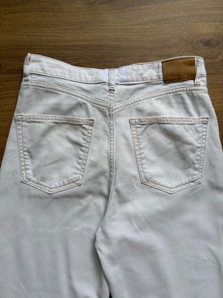 Pantalones blancos mujer T 38- Massimo Dutti