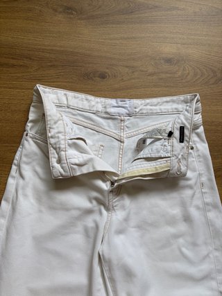 Pantalones blancos mujer T 38- Massimo Dutti