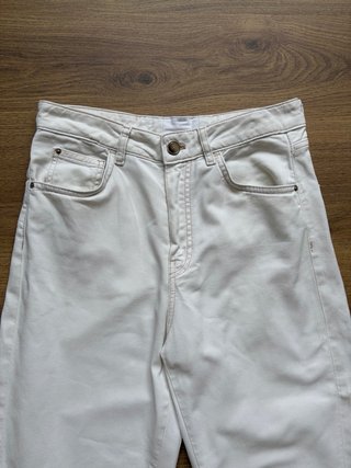 Pantalones blancos mujer T 38- Massimo Dutti