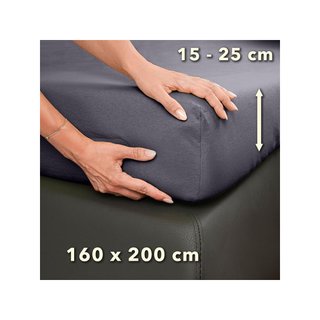 Sábana bajera ajustable algodón gris