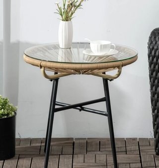 Tavolo Ausiliare in Rattan Sintetico