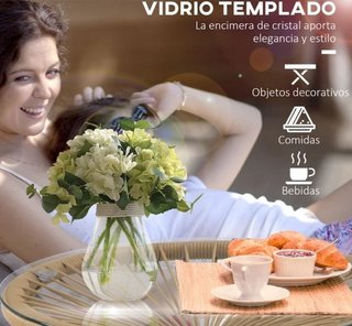 Tavolo Ausiliare in Rattan Sintetico