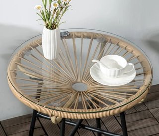 Tavolo Ausiliare in Rattan Sintetico