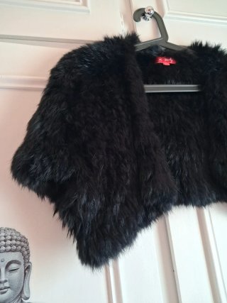 Bolero piel de conejo Derhy Talla L (Nuevo)