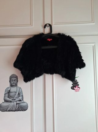 Bolero piel de conejo Derhy Talla L (Nuevo)