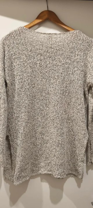 Jersey H&M punto jaspeado beige