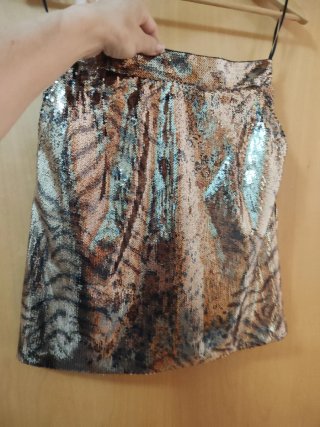 Falda Zara Lentejuelas Talla M