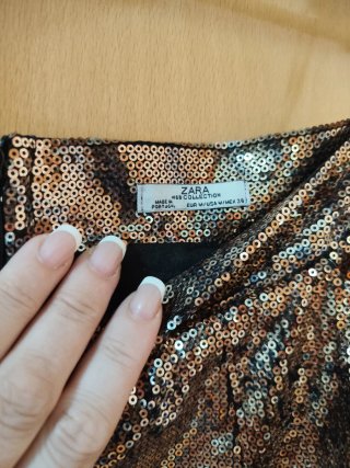 Falda Zara Lentejuelas Talla M
