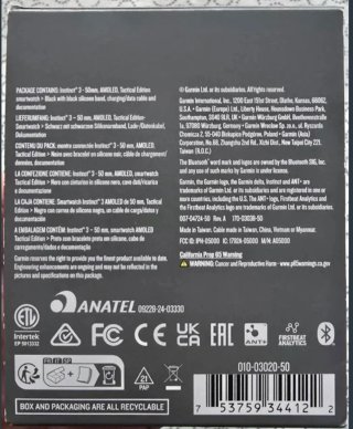 Garmin Instinct 3 Tactical AMOLED Negro