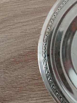 2 Tazas con Plato Antiguas Plata/Alpaca