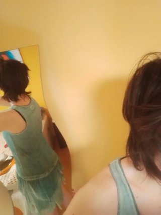 Vestido degradado verde