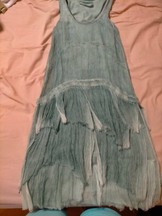 Vestido degradado verde